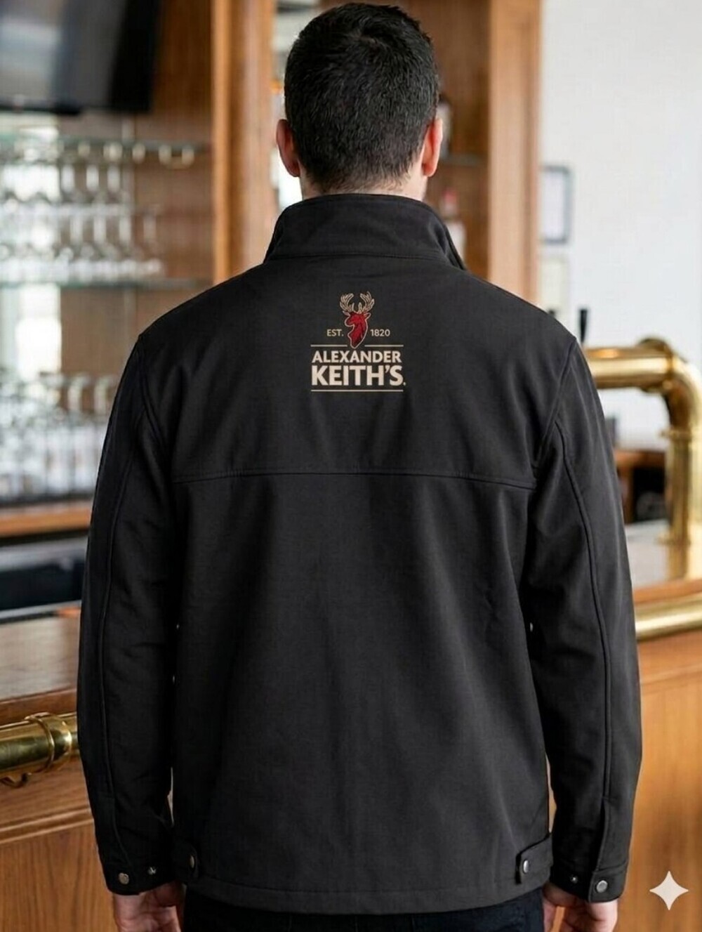 ALEXANDER KEITH'S Jacket With Embroidered Logo On The Back, Size Large